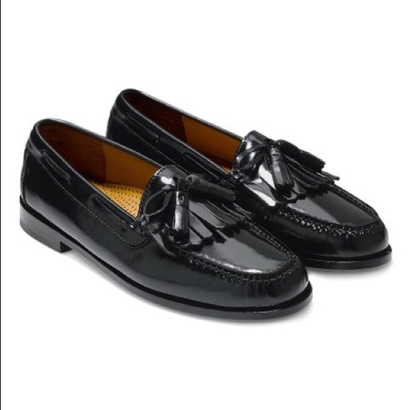 Cole Haan Other - Cole Haan Black Pinch Shawl Bow II Leather Loafers